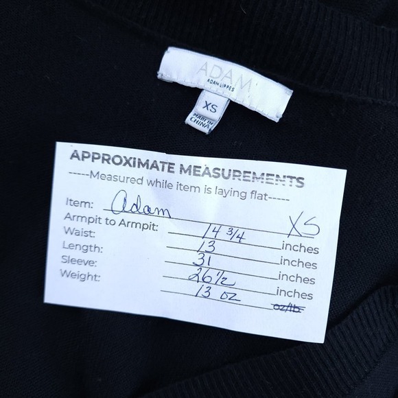 Adam Lippes Cardigan XS Black Angora Blend Knit Button Up Tunic Sweater Top - Picture 6 of 7